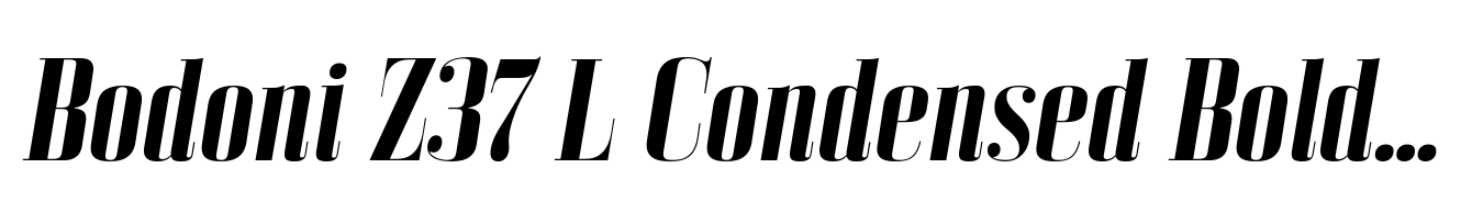 Bodoni Z37 L Condensed Bold Italic